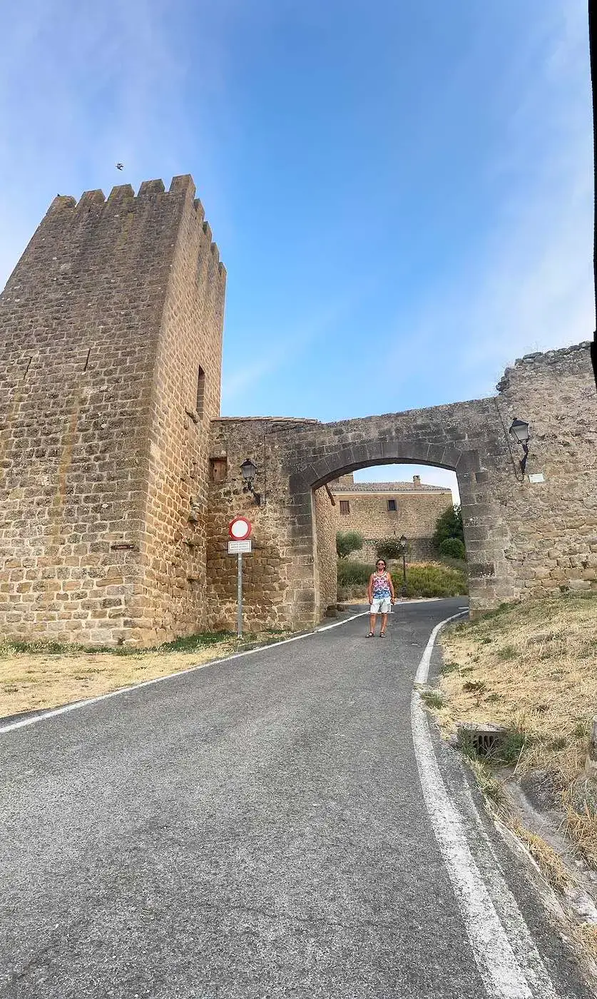 Torreón y arco de entrada al Cerco sobre el camino