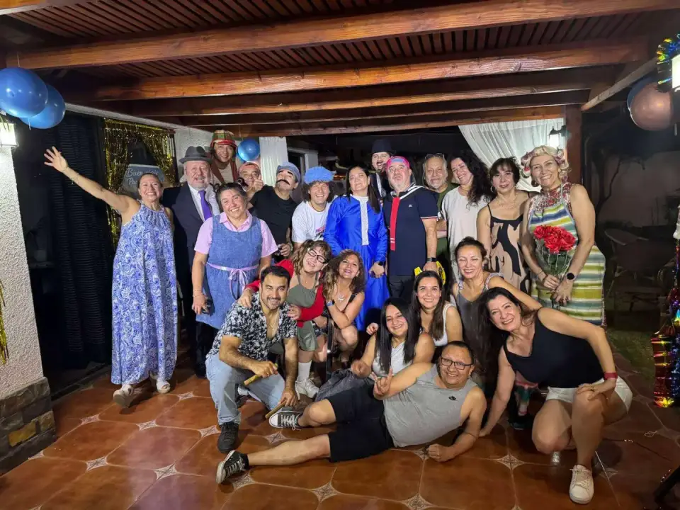 Fiesta de despedida con la familia y los amigos