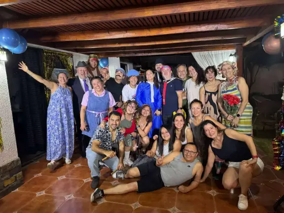 Fiesta de despedida con la familia y los amigos