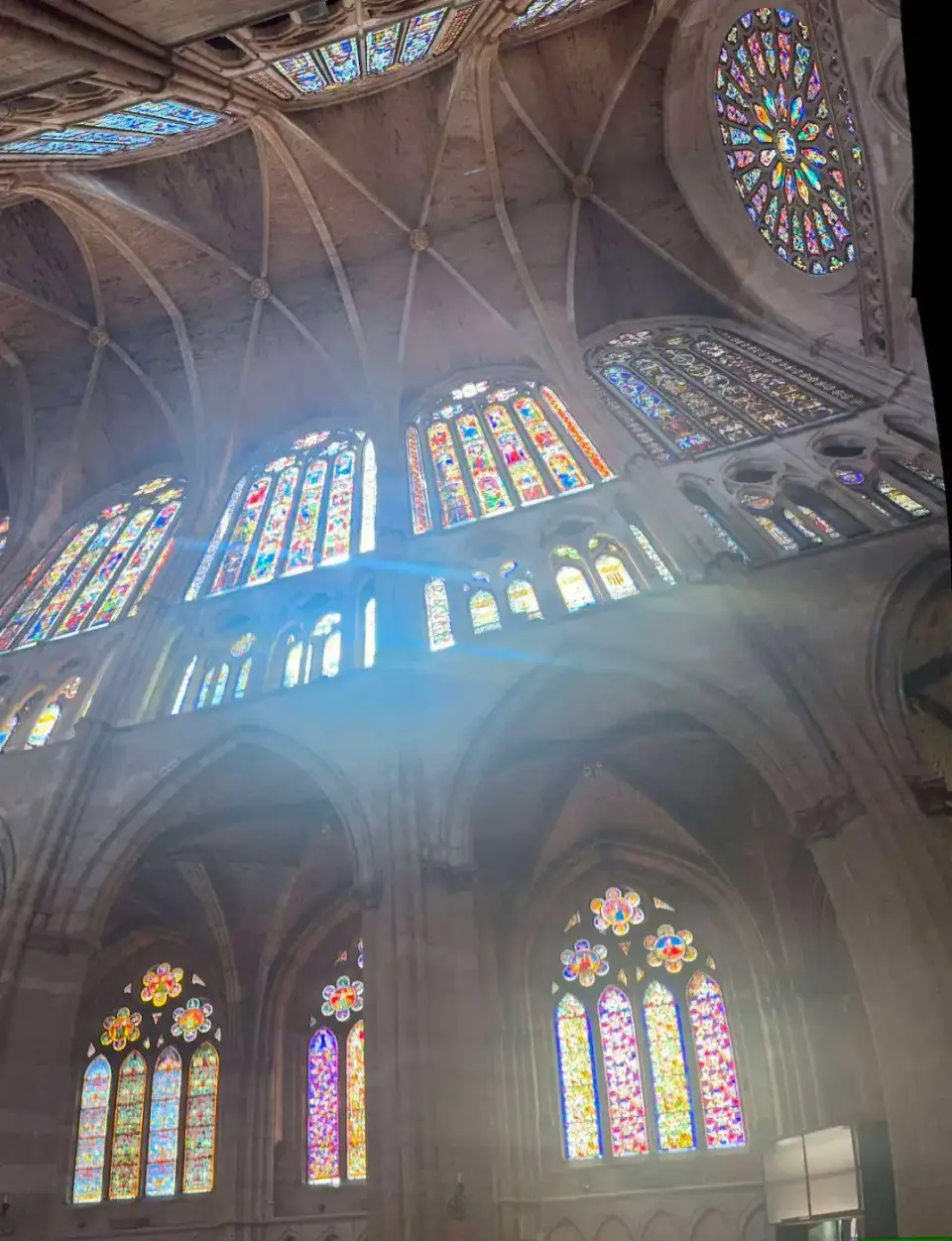 Vitrales de colores de la catedral