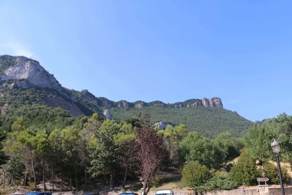 Paisaje de montañas desde Ujué