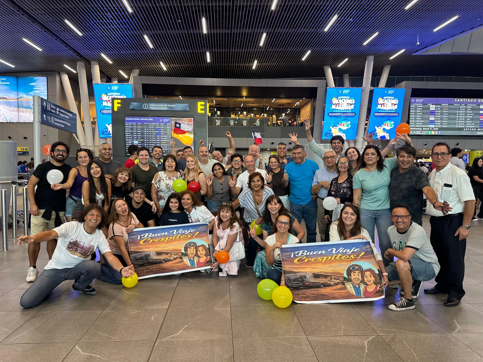 Despedida con pancartas ¡Buen viaje!
